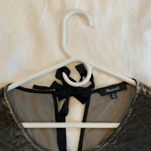 Madewell Velvet Bow Mini Dress - Picture 4 of 5